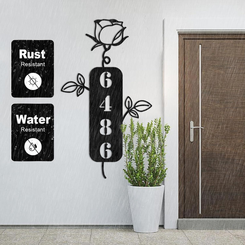 Plants & Flowers Wall Decor on Metal, 16" H x 9" W x 0.05" D, Yes