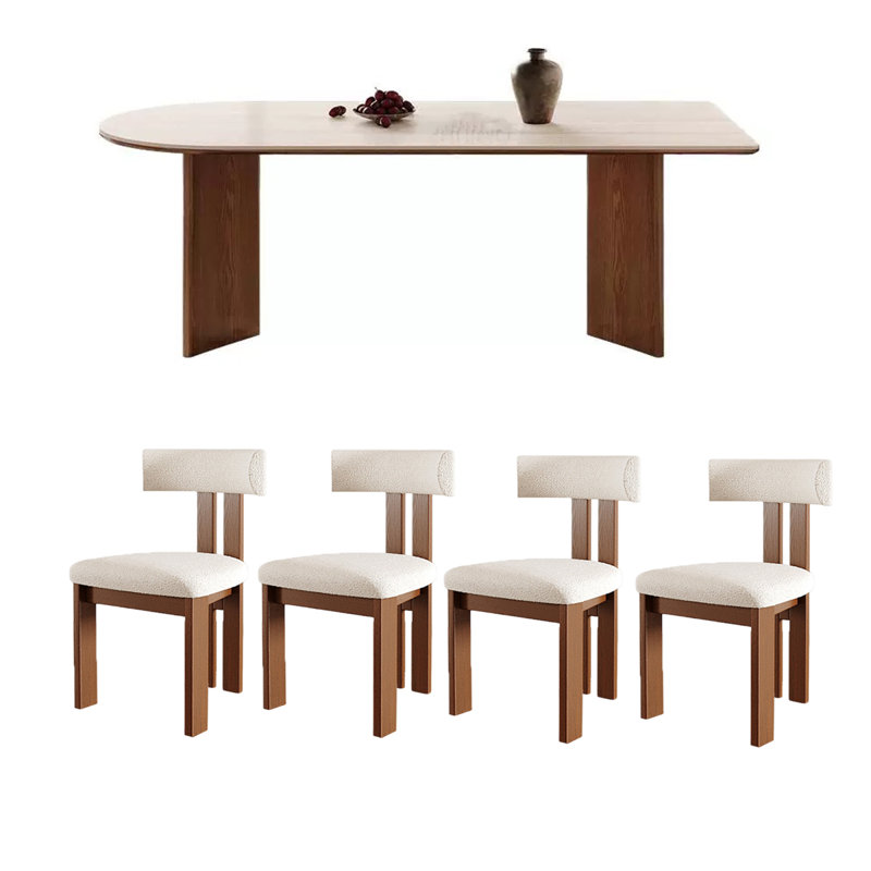 Table de salle à manger en marbre crème pour la maison, H 29,5 po x L 55,1 po x l 31,5 po