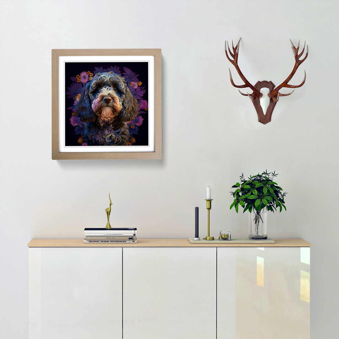 Cockapoo Ornamental Art - Framed Print