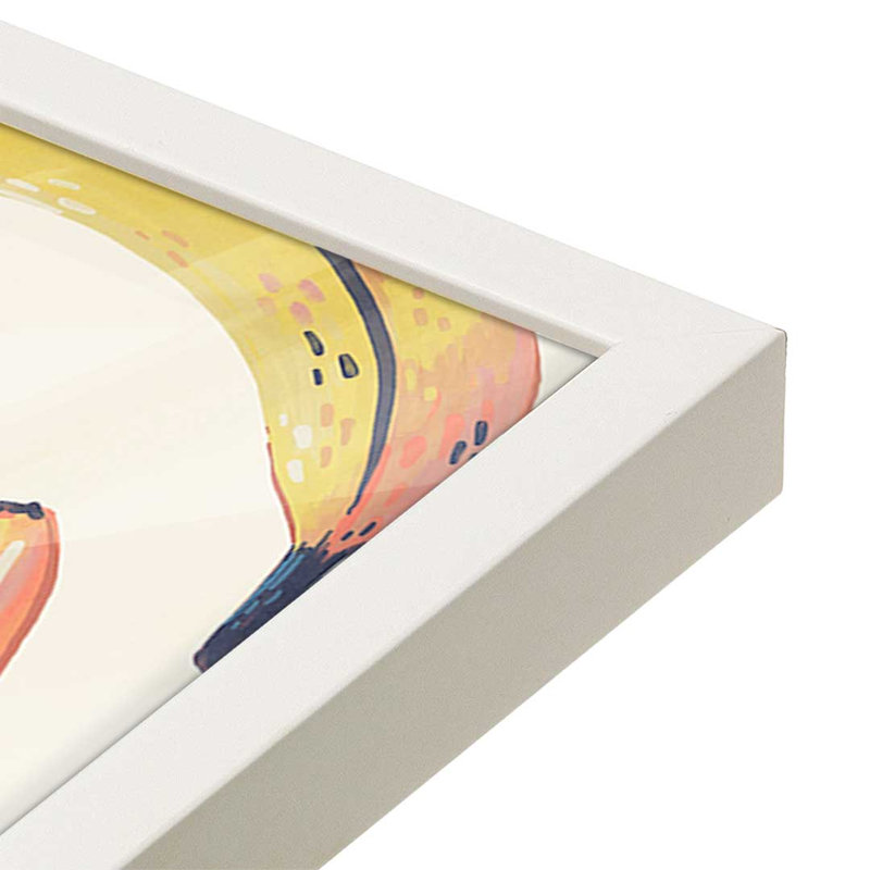 «Fruit Salad Collection Banana» par Garima Dhawan, reproduction d'art sur toile, H 16 po x l 12 po, Blanc