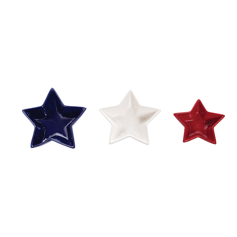 Ensemble de 3 plats de service American Patriotic Star 