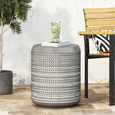 Charming Lightweight Concrete Outdoor Side Table With Stylish Design