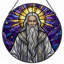 Panneau de vitrail en verre coloré 12 "H 12"-1863865958