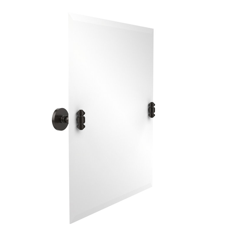 Miroir inclinable rectangulaire en forme de l 21 po x l 26 po Marchmont, Bronze huilé