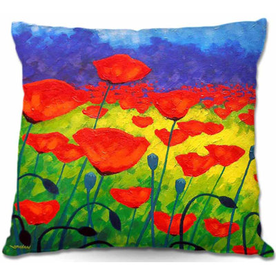 Floral Reversible Throw Pillow