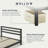 Mellow Modernista Classic Heavy Duty Platform Bed Frame w/ Headboard, 10 Inch, King