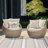 Swivel Patio Chair with Cushions (Set of 2)
