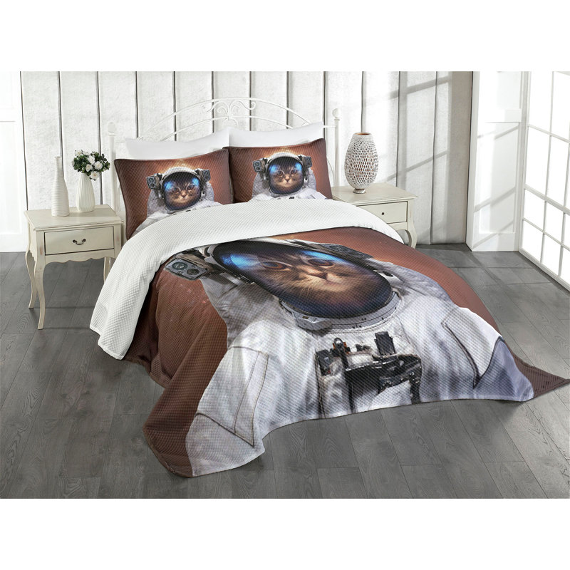 White Quilted Queen Bedspread Set with Pillow Shams