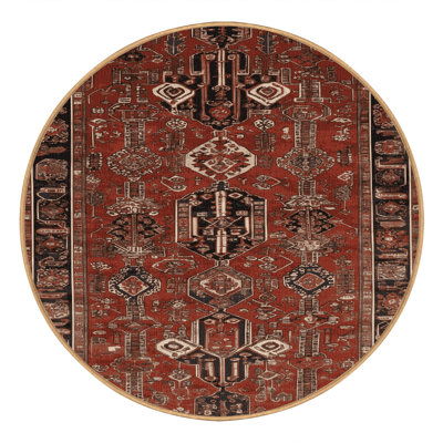 Machine Washable Persian Brown Area Rug