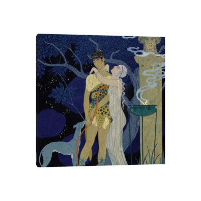 Venus And Adonis by George Barbier - Wrapped Canvas Painting