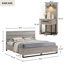Ensemble de chambre à coucher standard 6 pièces Earvin-414219172