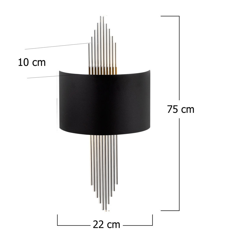 Sybilla Up & Downlight, Black/Silver
