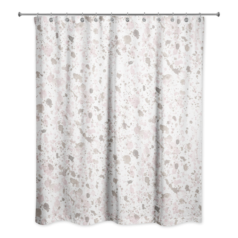 Rideau de douche simple Perine, Rose