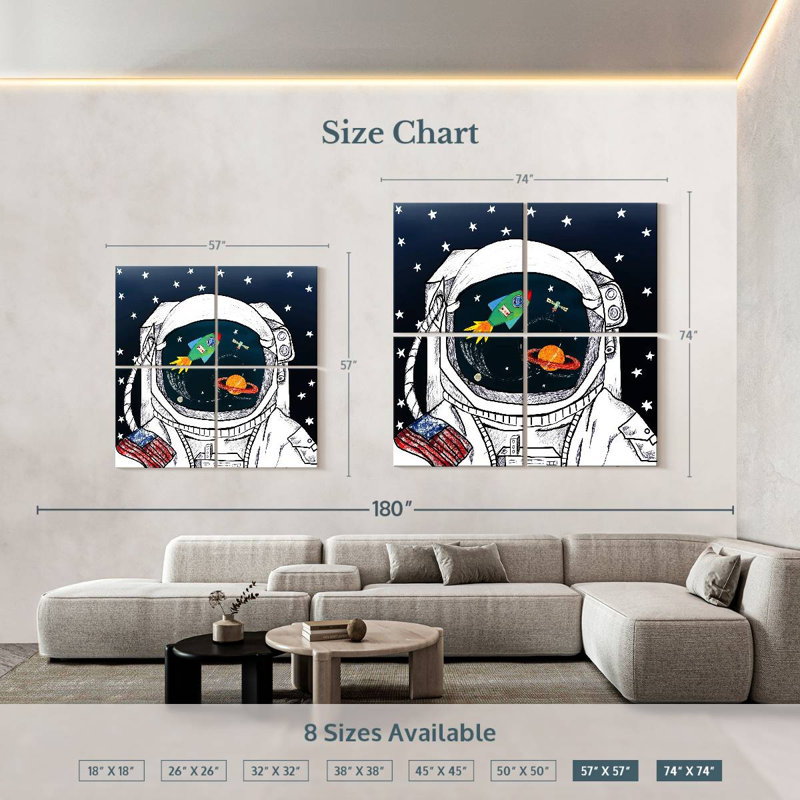 Oberle Looking At The Galaxy I, 57" H x 57" W