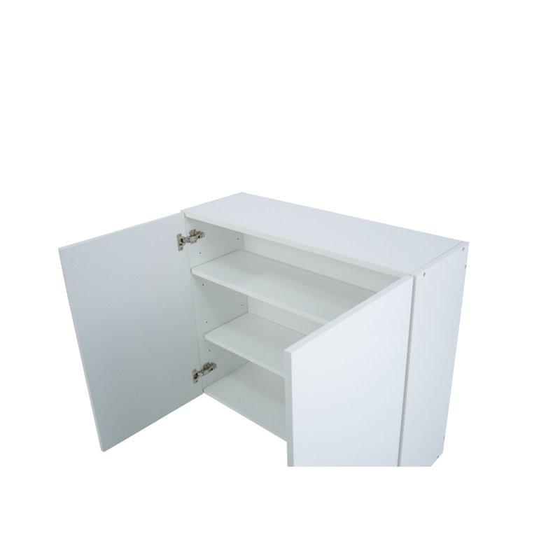 Radiance Ready to Assemble Slab Wall Kitchen Cabinet in White Gloss, 30" H x 36" W x 12" D
