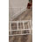 Wire Laundry Hamper Cart on Wheels, Pull Handle, White, Large 23.6 x 15.75 x 28 Inch