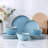 Ceramic Dinnerware Sets Handmade Reactive Glaze Plates And Bowls Set