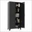 Armoire de rangement en métal durable avec 2 portes galbées et des tablettes réglables, parfaite pour la vie organisée dans n'importe quelle pièce-80029325
