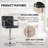 Bar Stools Set , Adjustable Counter Bar Chairs With Arms, PU Leather, 360° Swivel, Gas Lift Stools For Home Kitchen-1861158793-1867590049
