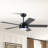  46" 5-blade Black Modern Ceiling Fan With Lights And Remote Control-1589971748