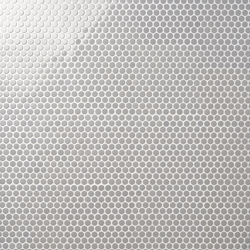 Zen 12.32'' W x 12.99'' L Ceramic Penny Round Mosaic Floor and Wall Tile (1.11 sq. ft./ each), Gris