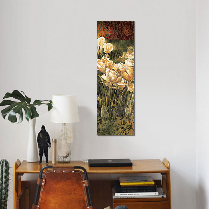 « summer jardin i », reproduction d’impression sur toile tendue, H 36 po x l 12 po x P 1,5 po, Toile tendue