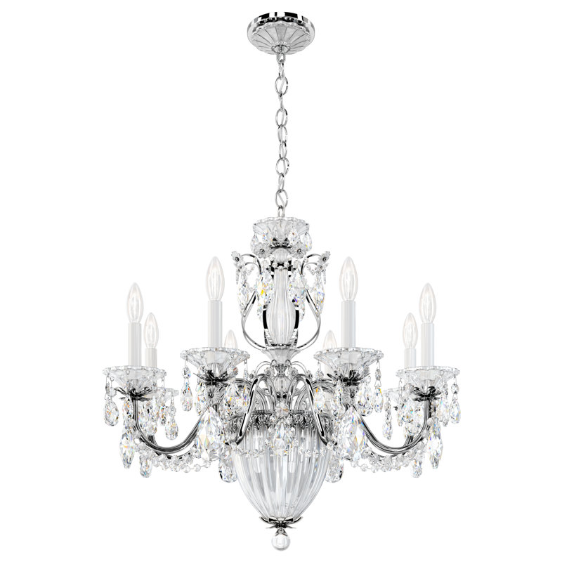 Bagatelle 11 - Light Chandelier, Polished Silver, Clear Crystals from Swarovski