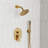  Pressure-Balanced Shower System, 6-Inch Rainfall Shower Faucet with Rough-in Valve-116781426