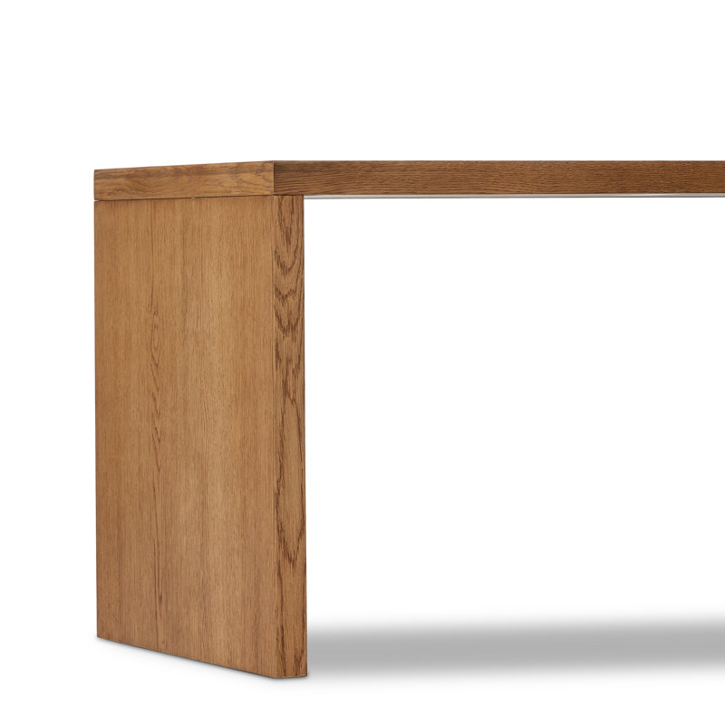 Posada Solid Wood Modular L-Shaped Executive Desk, Amber Oak