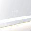 Miroir de salle de bain 20 po x 30 po à DEL avec façade et rétroéclairage, miroir de meuble-lavabo mural avec cadre en aluminium, antibuée, mémoire, 3 couleurs, gradation continue-122782166-122278574