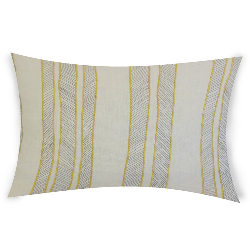 Striped Reversible Throw Pillow, Yellow, 14" x 48"