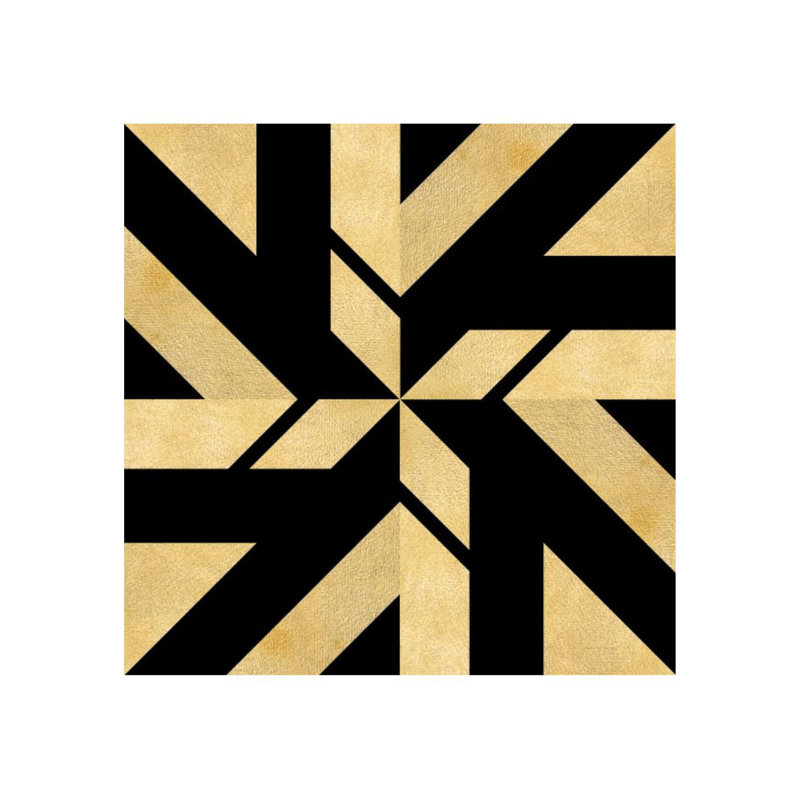 Criss Cross III Print by Elena Carlie, 54" H x 54" W, Gilded Gold