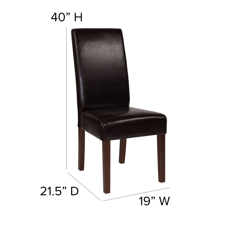Chaise Parsons rembourrée Arruda, Brun, 6