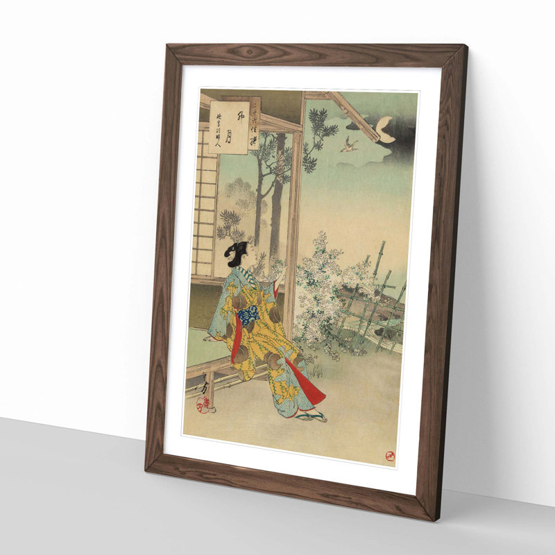 Single Picture Frame Painting, Walnut