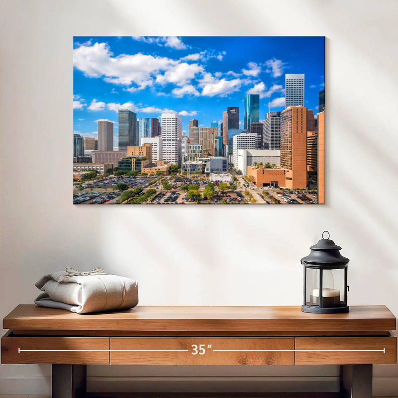 Horizon du centre-ville de Houston, H 16 po x l 24 po