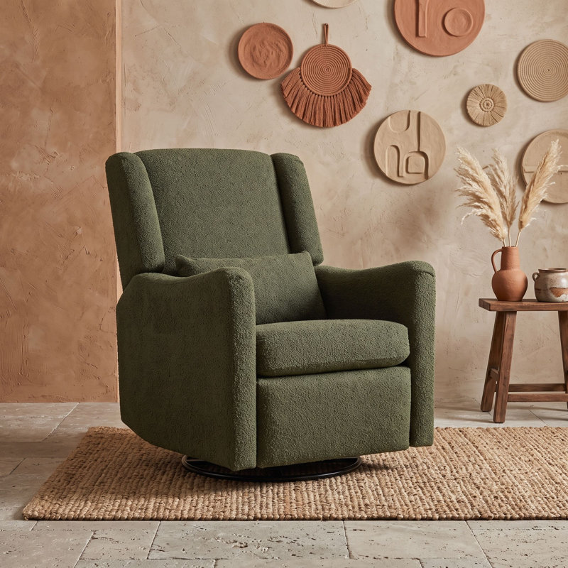 Fauteuil inclinable et pivotant moderne avec repose-pieds verrouillable à 3 positions, dossier rembourré moelleux, rotation douce sur 360 °