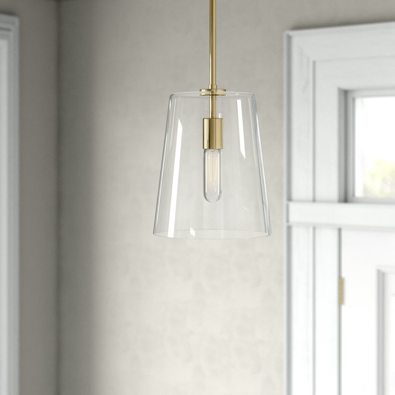 Selena 1 - Light Single Pendant, 11.38" H x 9" W x 9" D, Gold