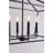 Barnett 8 - Light 42" Antique Black Kitchen Island Rectangle Chandelier