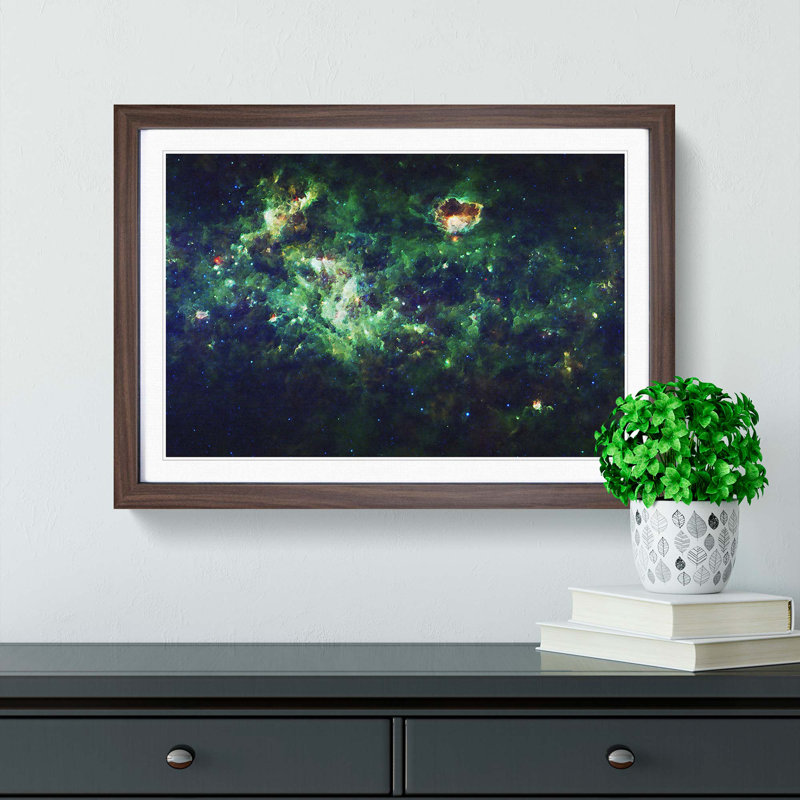 Universe Vol.33 in Abstract - Picture Frame Graphic Art Print, Walnut Framed, 27cm H x 36cm W x 2cm D
