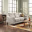 Causeuse transitionnelle en taupe de style transitionnel avec assise confortable et meubles en bois 1pc-133396577-133396576