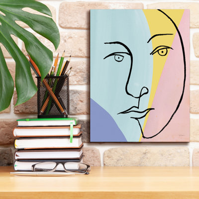 «Ink Women 4 Colorblock Pastel» par Sue Schlabach, art mural sur toile