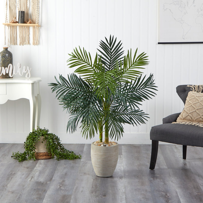 54'' Faux Palm Tree in Ceramic Planter