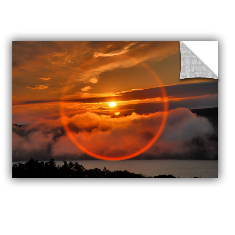 Radiant Sunset Circle Around Sun Canvas Print