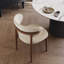 Chaises de salle à manger rembourrées en bois massif de style Mid-Century beige, aucune chaise d'appoint requise pour la salle à manger-1145256043-1144640660
