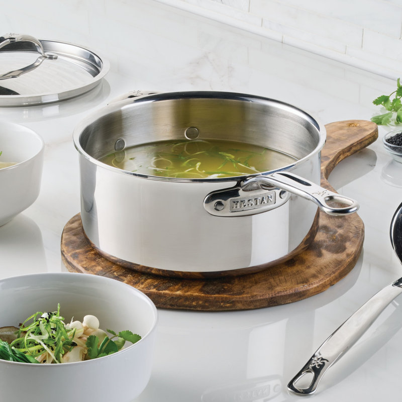Probond® Luxe 4-quart Professional Clad Stainless Steel Saucepan With Lid 