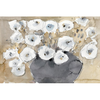 «Autre fleur blanche I» par Samuel Dixon - peinture sur toile tendue
