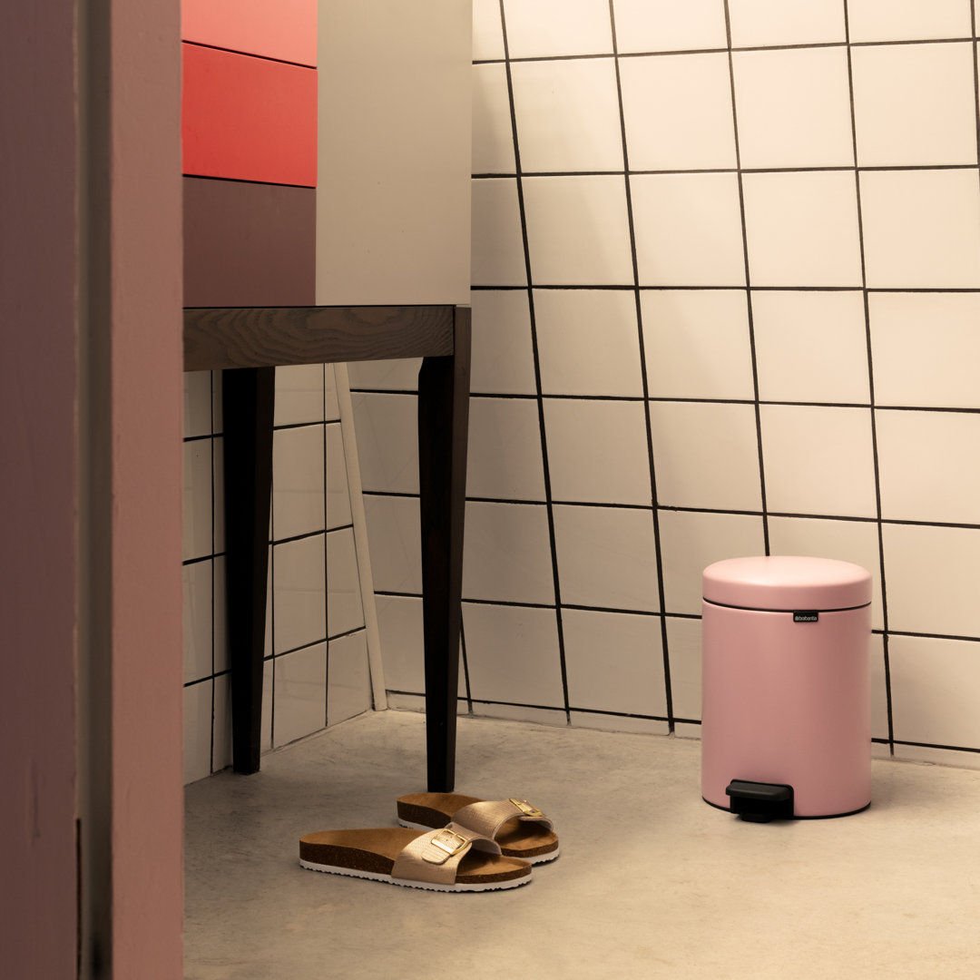 Brabantia Newicon Pedal Bin 5L - Small Waste Bin For Bathroom Or Toilet - Soft Closing Lid - Light Pedal Operation - With Removable Inner Bucket - Image 3