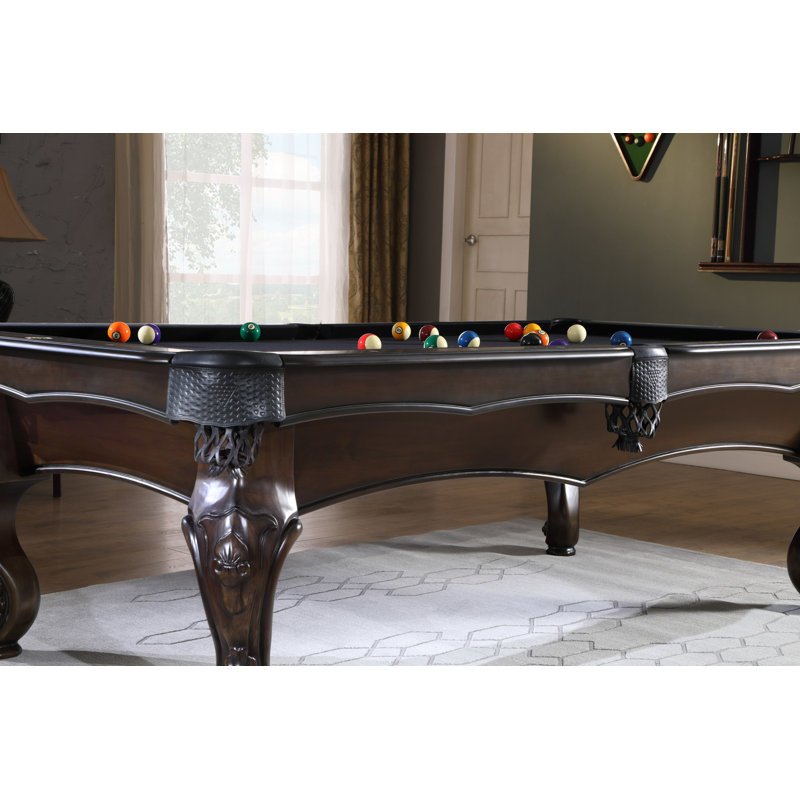 Wheaton Slate Pool Table with Professional Installation Included, Black, Yes