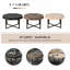 Table basse octogonale en bois avec patchwork de style rustique 30 pouces-1461693956
