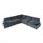 Basic Sectional Sofa, 115.5" Modular Deep Gray  Sofa with Durable Polyester Upholstery, Plush Cushions, Hidden Storage Compartments